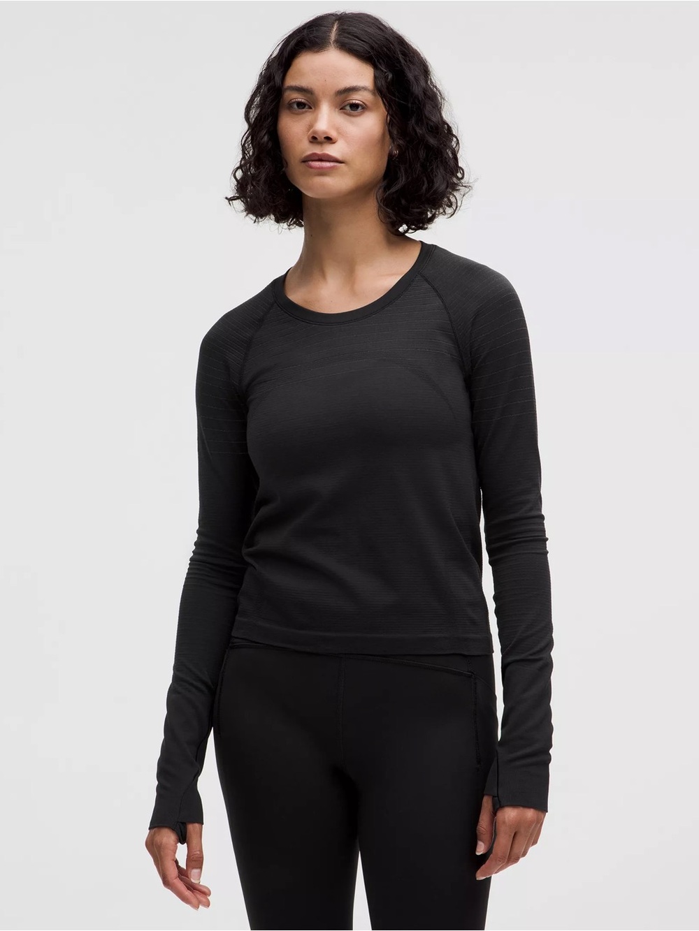Lululemon Swiftly Tech Long-Sleeve Shirt 2.0 Waist Length in Glow Stripe
